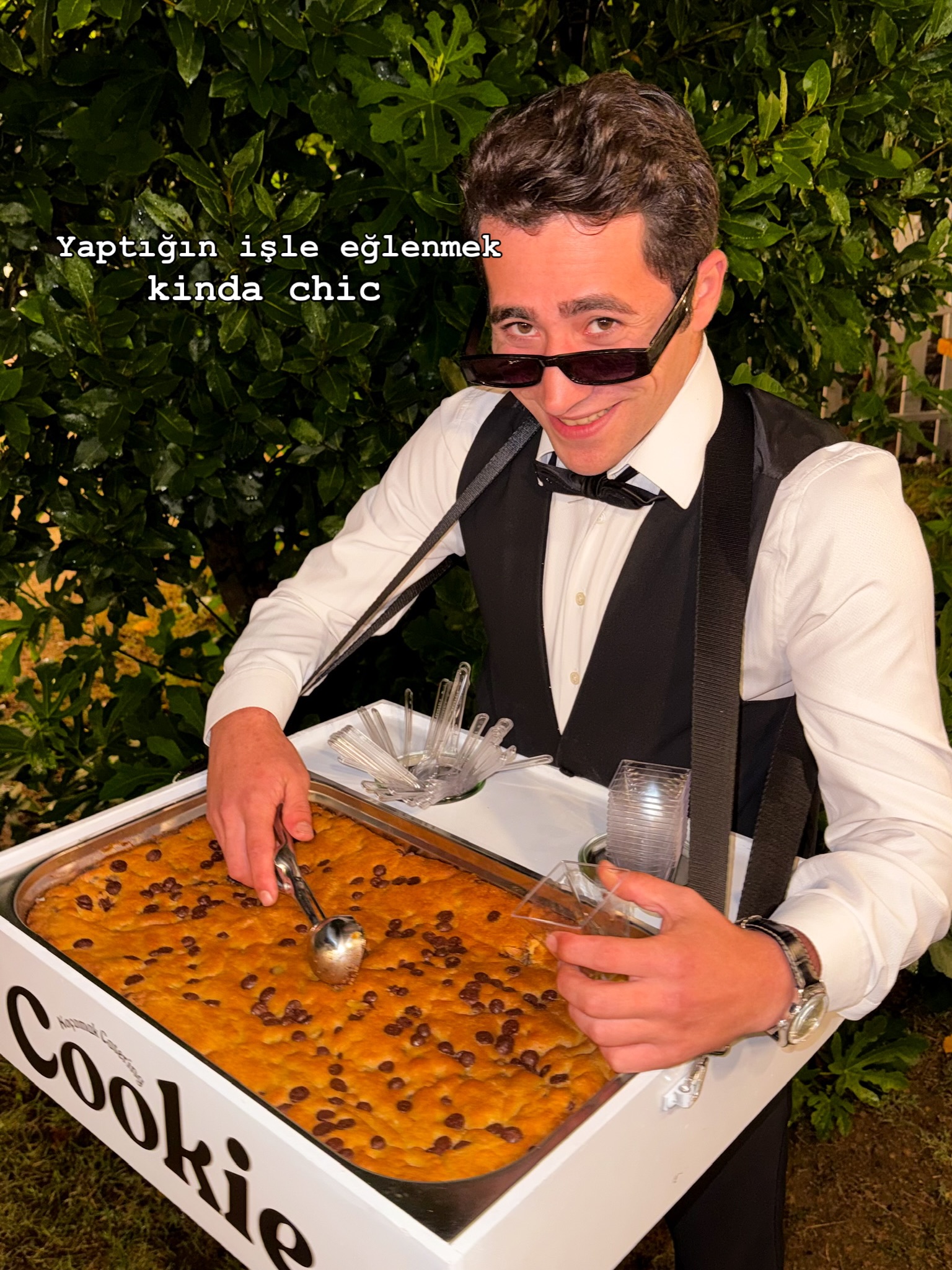 Kaçamak Catering dolaşan istasyonunda cookie servisi